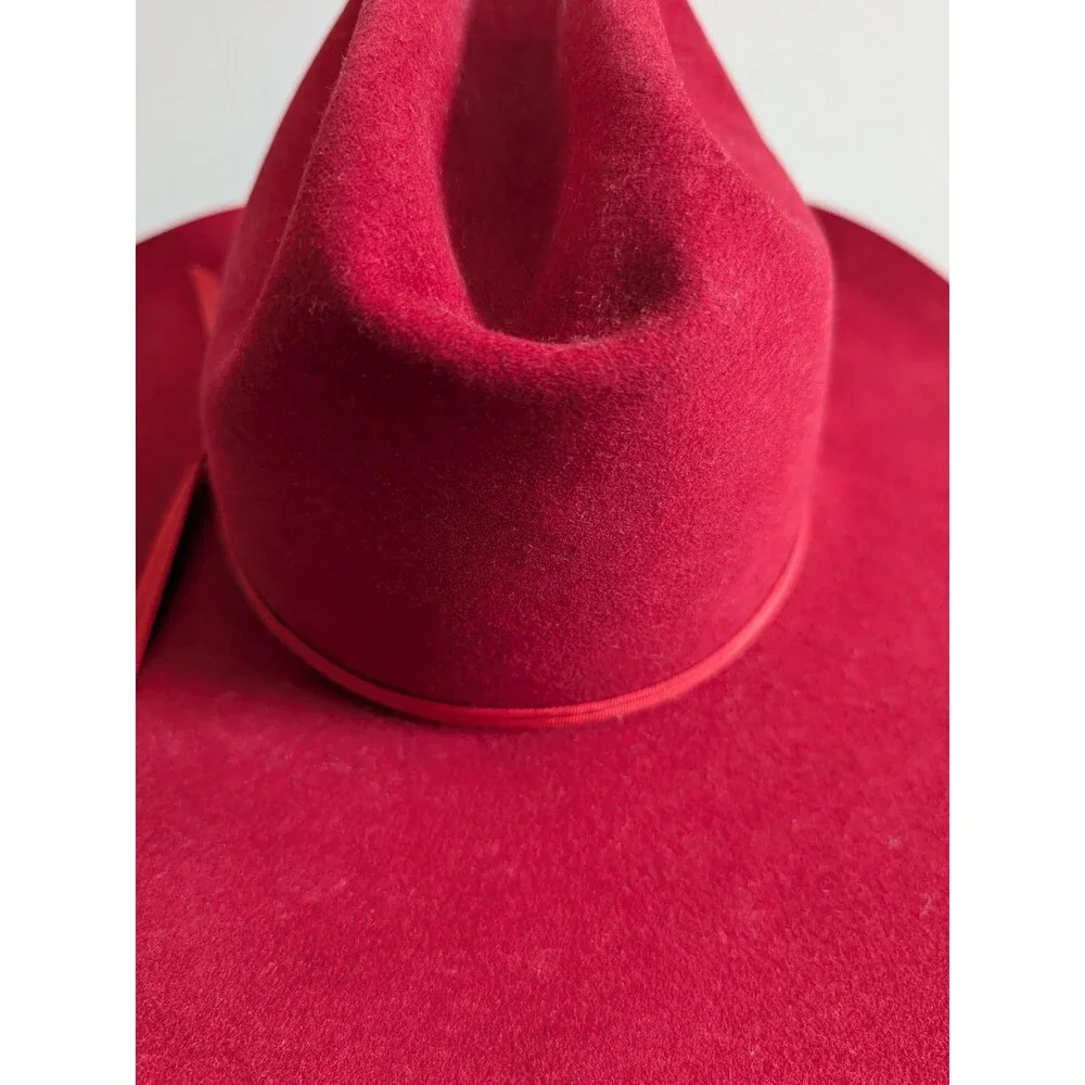 Vintage Bailey Cowboy Hat Double Fur Blend Red Size 6 7/8 Western USA Made GUC